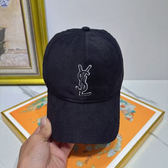 Saint Laurent Dark Cap with Iconic Logo